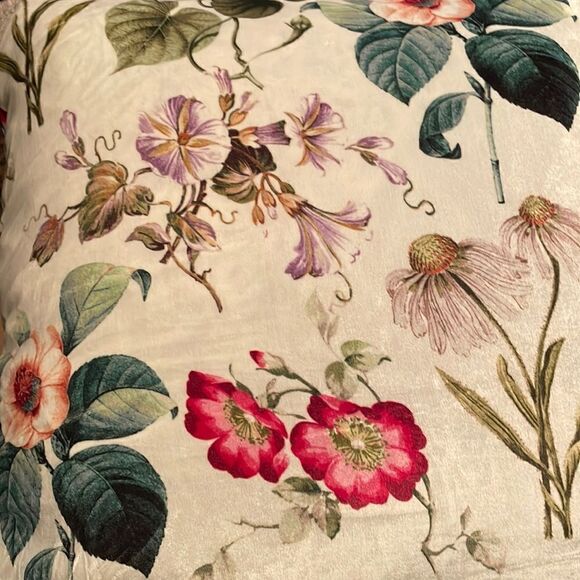 Nicole Miller Velvet Floral Accent Pillow - Picture 2 of 7
